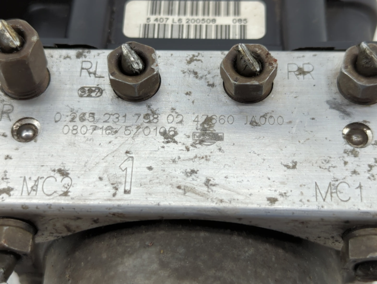 2007-2009 Nissan Altima ABS Pump Control Module Replacement P/N:0 265 231 798 47600 JA000, 0 265 800 556 Fits Fits 2007 2008