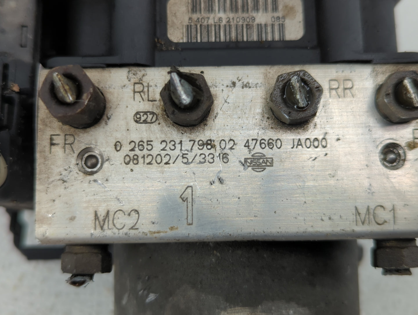 2007-2009 Nissan Altima ABS Pump Control Module Replacement P/N:0 265 231 798 47600 JA000, 0 265 800 556 Fits Fits 2007 2008