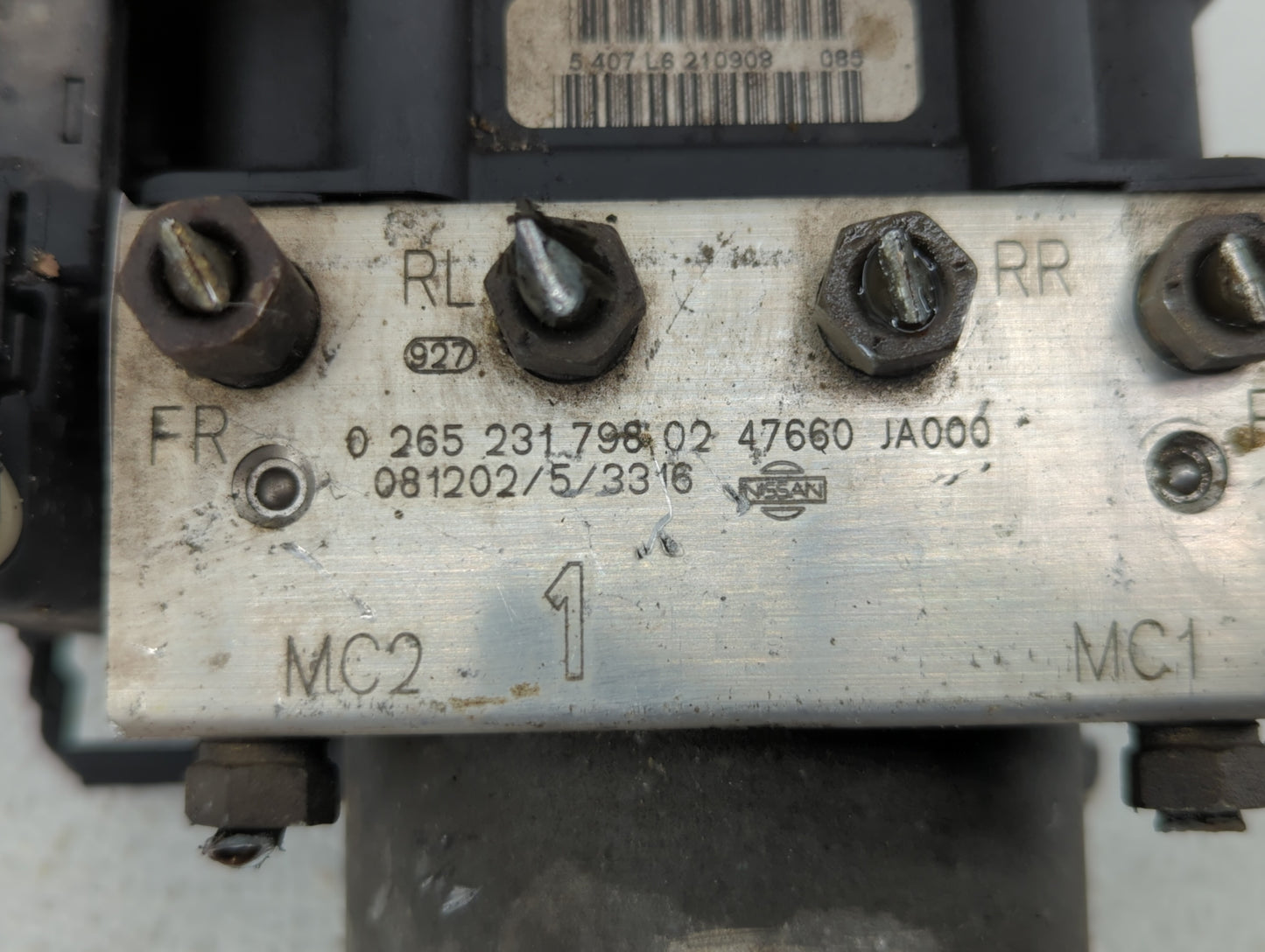 2007-2009 Nissan Altima ABS Pump Control Module Replacement P/N:0 265 231 798 47600 JA000, 0 265 800 556 Fits Fits 2007 2008