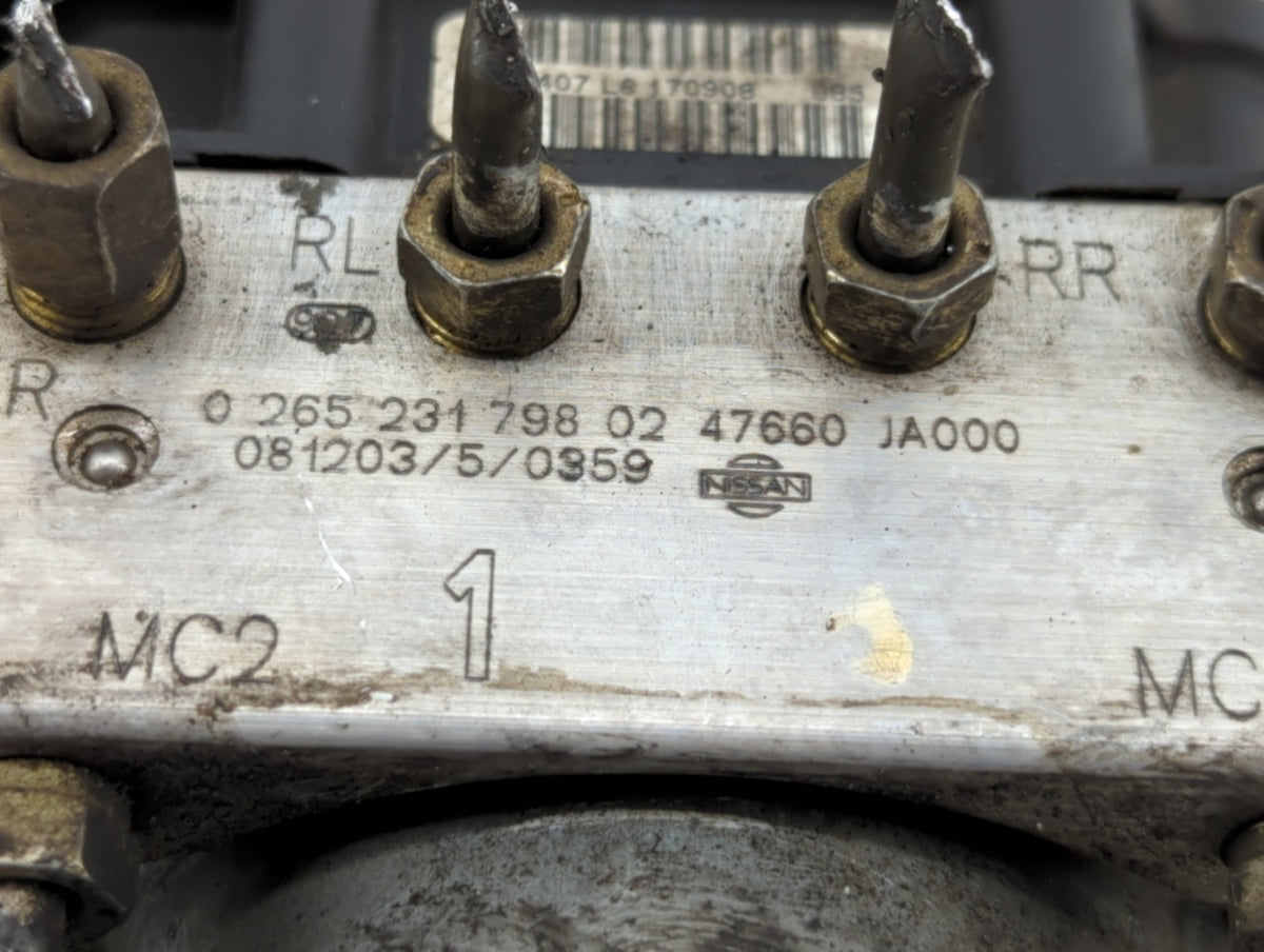 2007-2009 Nissan Altima Anti-Lock Brake ABS Pump Module Actuator OEM P/N:0 265 231 798 47600 JA000 Fits Fits 2007 2008 2009 