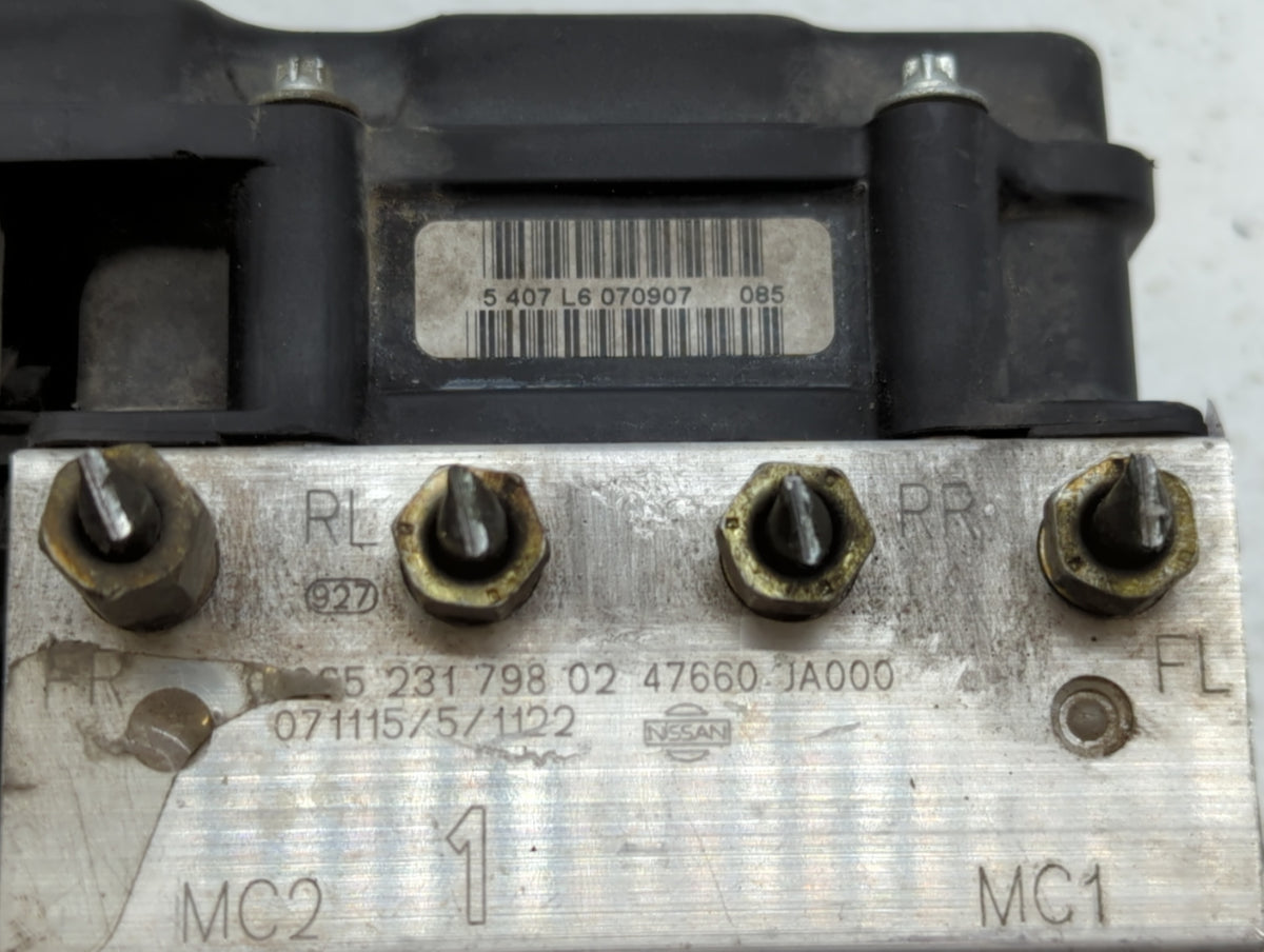2007-2009 Nissan Altima Anti-Lock Brake ABS Pump Module Actuator OEM P/N:0 265 231 798 47600 JA000 Fits Fits 2007 2008 2009 