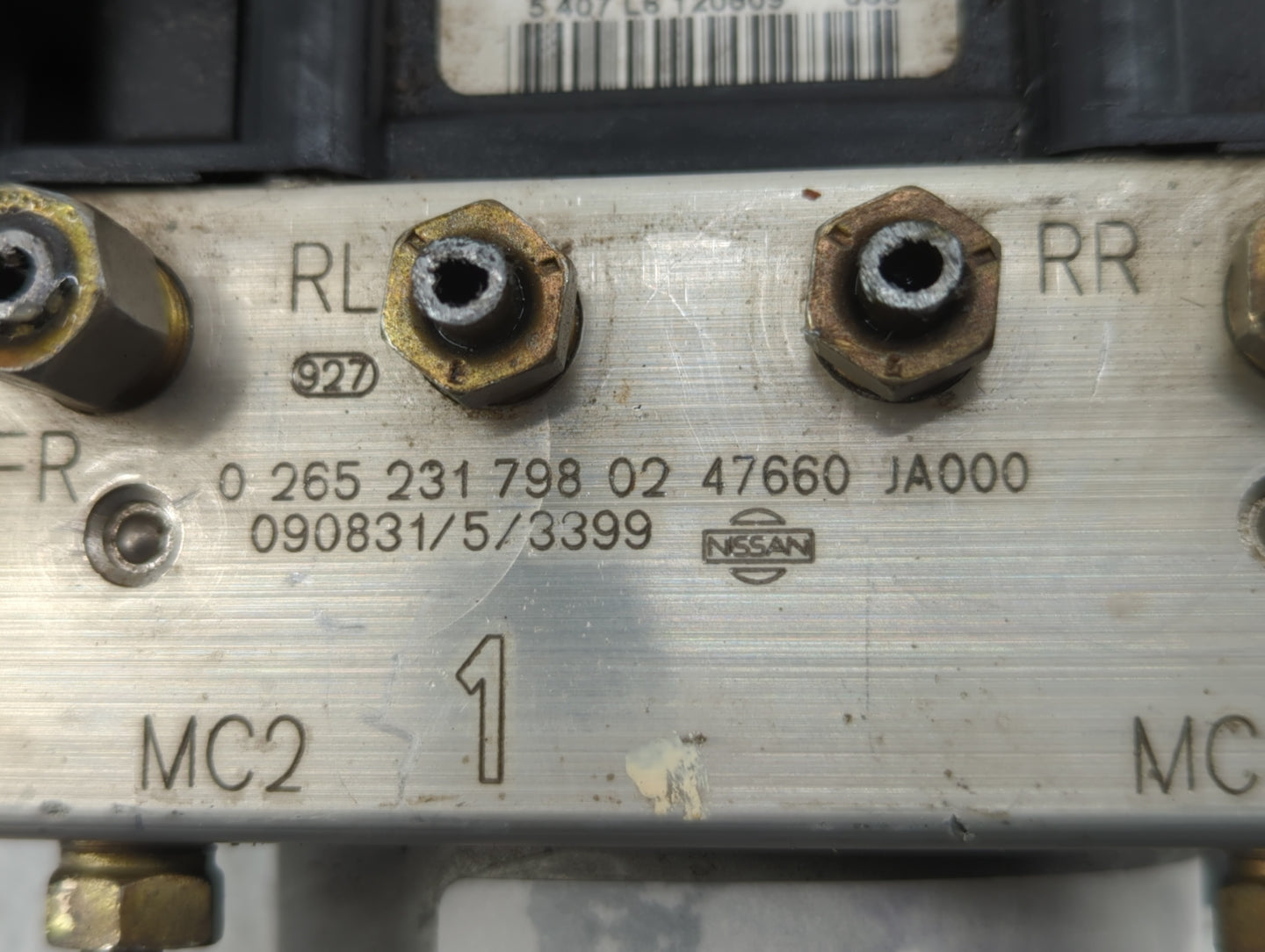 2007-2009 Nissan Altima ABS Pump Control Module Replacement P/N:47660 JA000 Fits Fits 2007 2008 2009 OEM Used Auto Parts - O