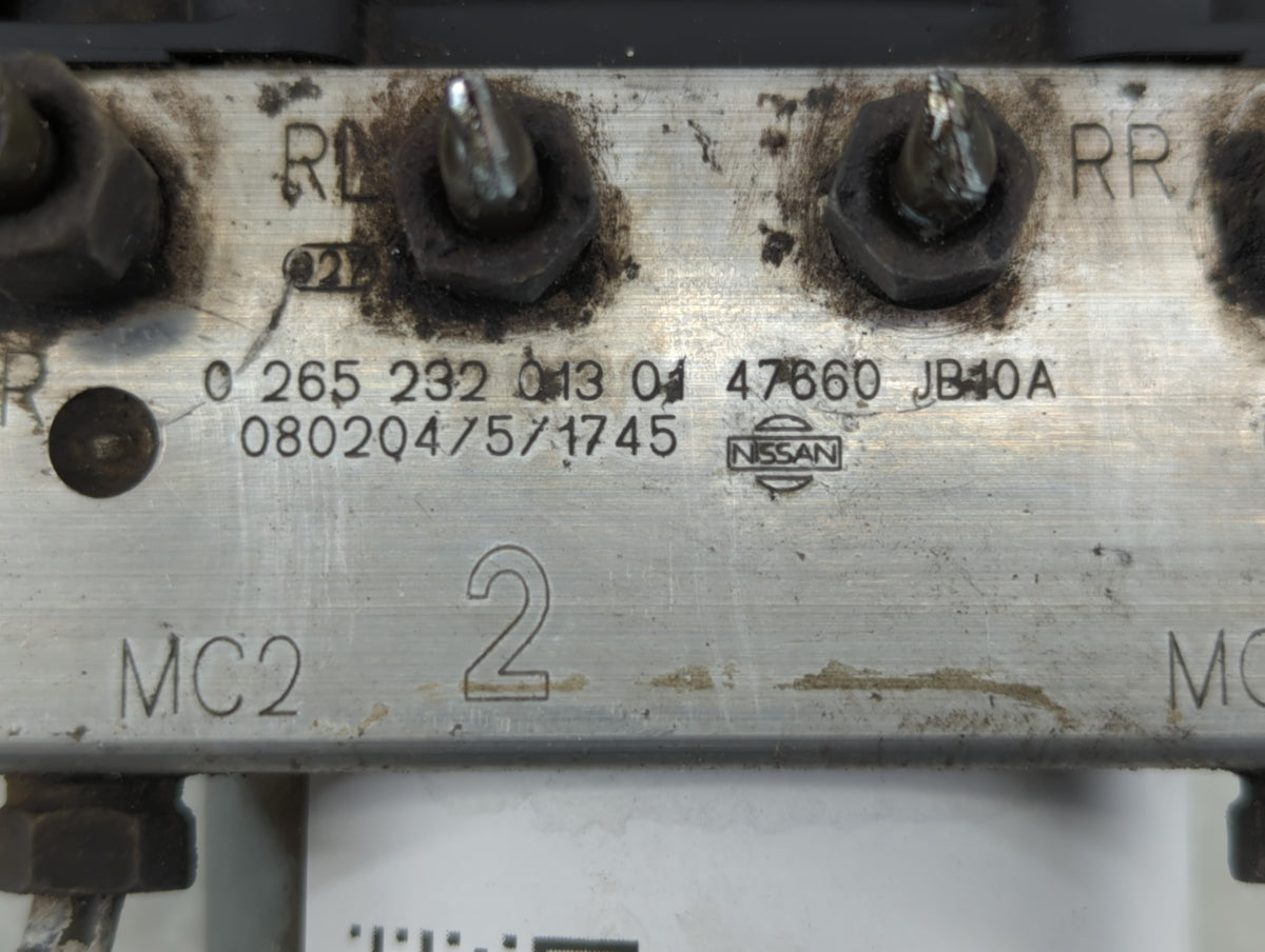 2008-2009 Nissan Altima Anti-Lock Brake ABS Pump Module Actuator OEM P/N:47660 JB10A Fits Fits 2008 2009 OEM Used Auto Parts