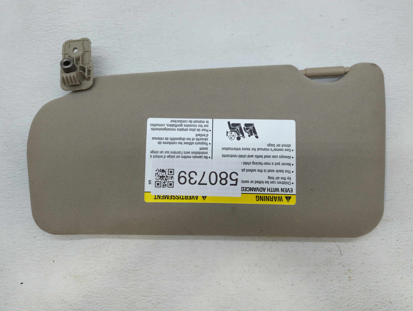 2009 Nissan Altima Sun Visor Shade Replacement Passenger Right Mirror Fits OEM Used Auto Parts - Oemusedautoparts1.com