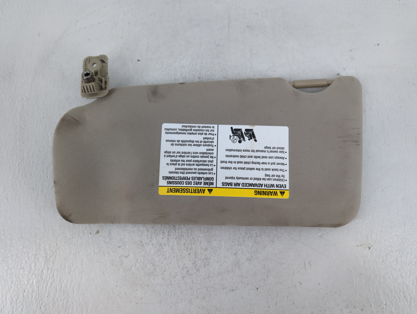 2009 Nissan Altima Sun Visor Shade Replacement Passenger Right Mirror Fits OEM Used Auto Parts - Oemusedautoparts1.com