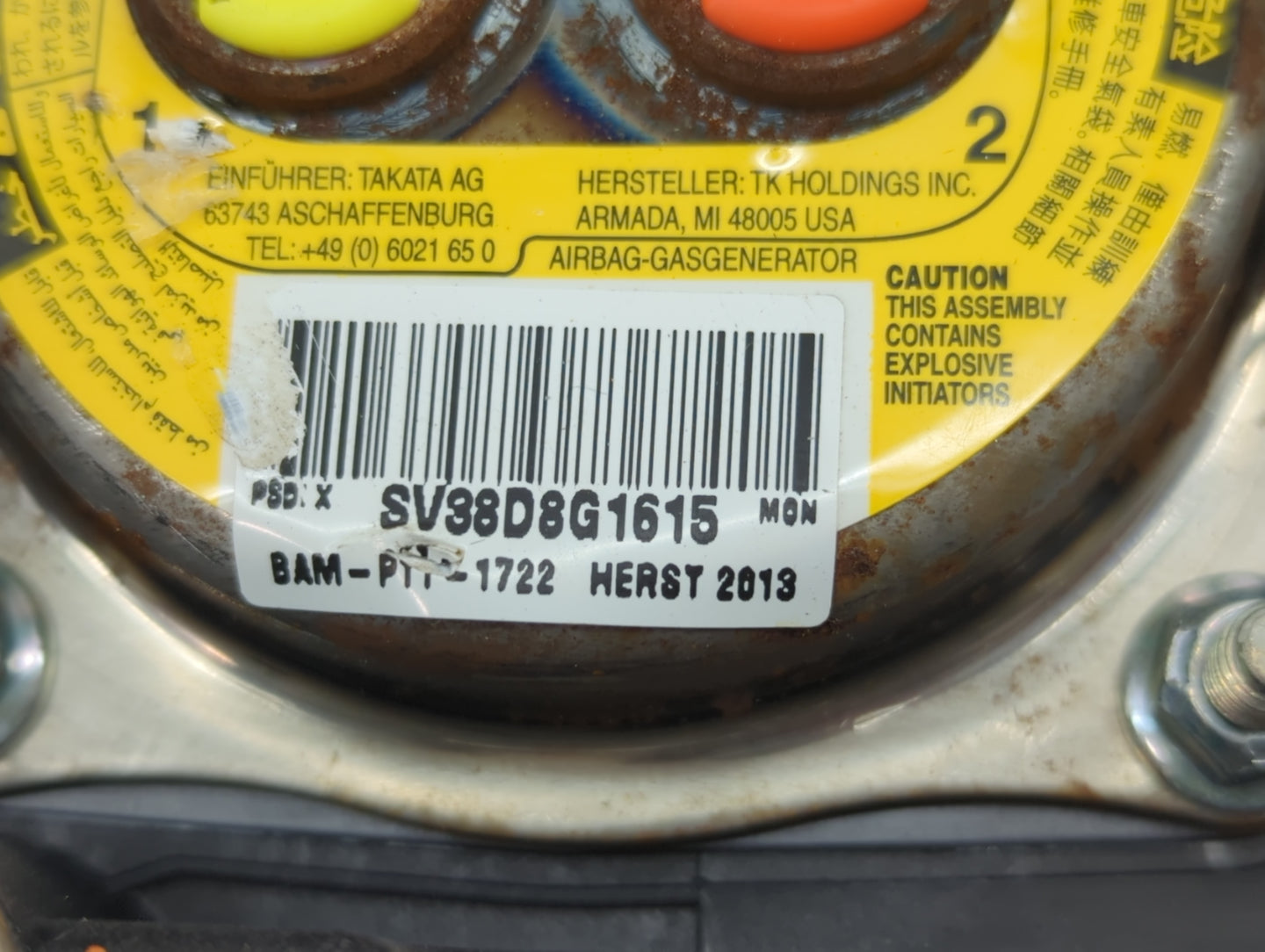 2009-2011 Nissan Cube Air Bag Driver Left Steering Wheel Mounted Fits Fits 2009 2010 2011 OEM Used Auto Parts - Oemusedautop