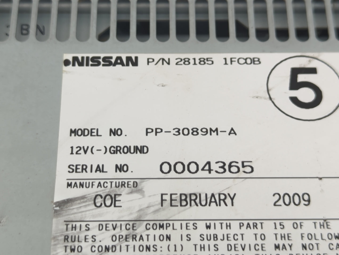 2009-2012 Nissan Cube Radio AM FM Cd Player Receiver Replacement P/N:28185 1FC0B 28185 1FC1C Fits Fits 2009 2010 2011 2012 O