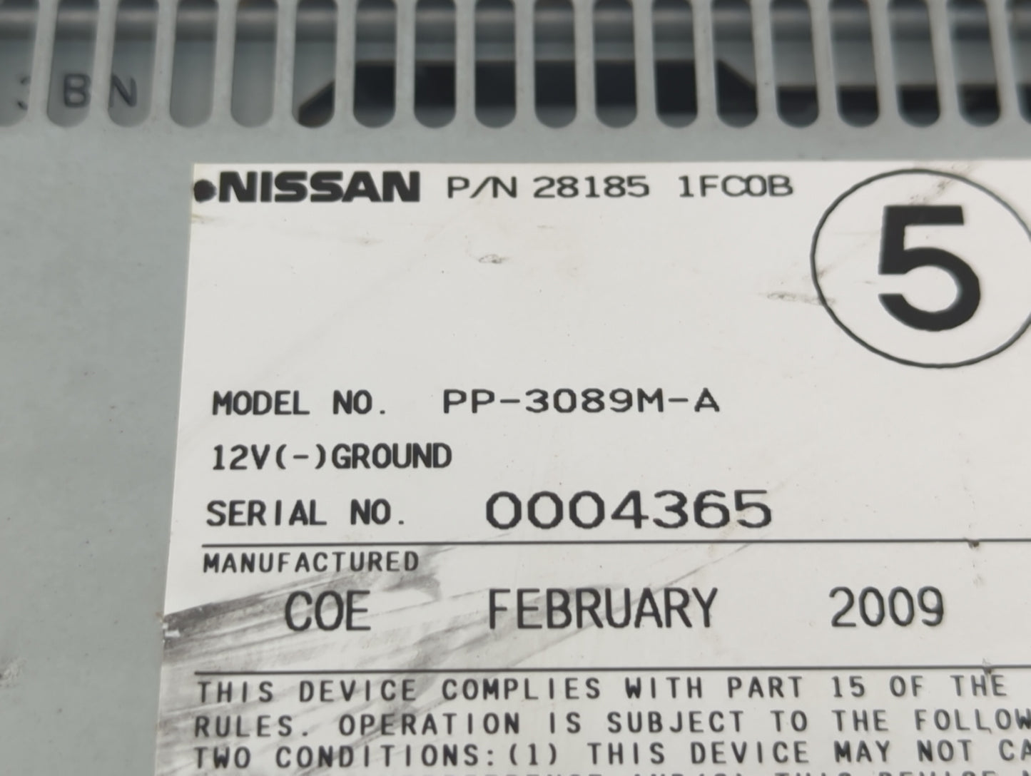 2009-2012 Nissan Cube Radio AM FM Cd Player Receiver Replacement P/N:28185 1FC0B 28185 1FC1C Fits Fits 2009 2010 2011 2012 O
