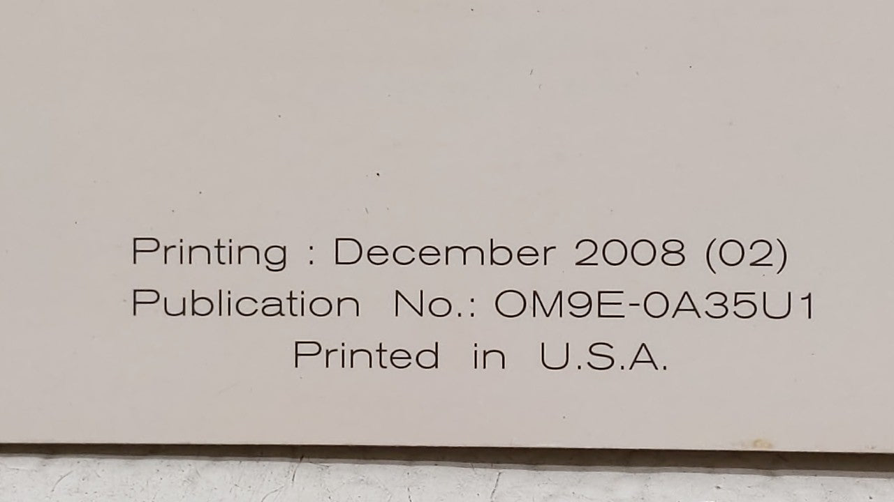 2009 Nissan Maxima Owners Manual Book Guide OEM Used Auto Parts - Oemusedautoparts1.com