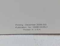 2009 Nissan Maxima Owners Manual Book Guide OEM Used Auto Parts - Oemusedautoparts1.com