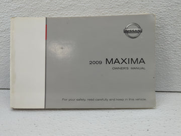 2009 Nissan Maxima Owners Manual Book Guide OEM Used Auto Parts - Oemusedautoparts1.com