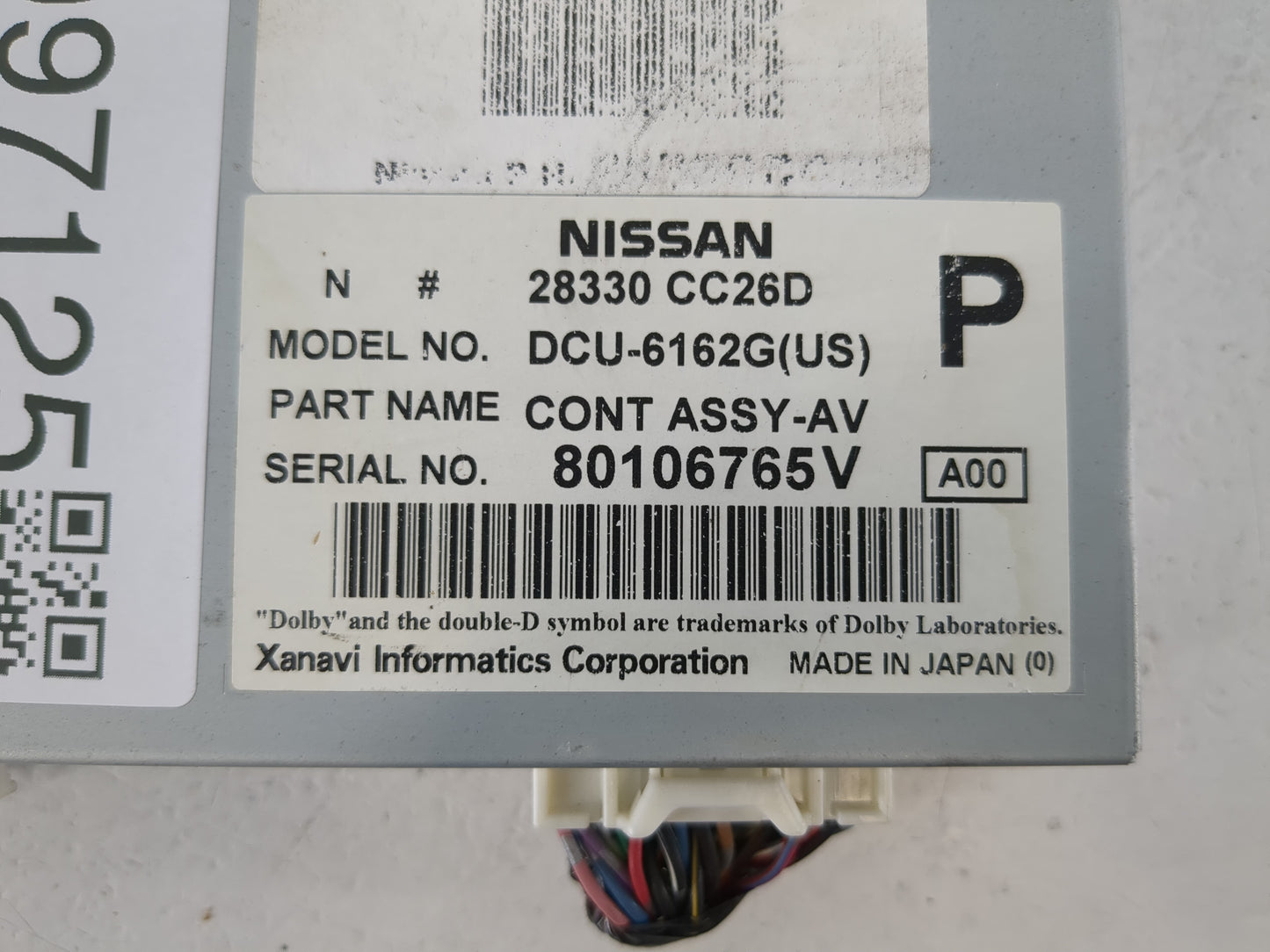 2009 Nissan Murano Radio AM FM Cd Player Receiver Replacement P/N:28330 CC26D Fits OEM Used Auto Parts - Oemusedautoparts1.c
