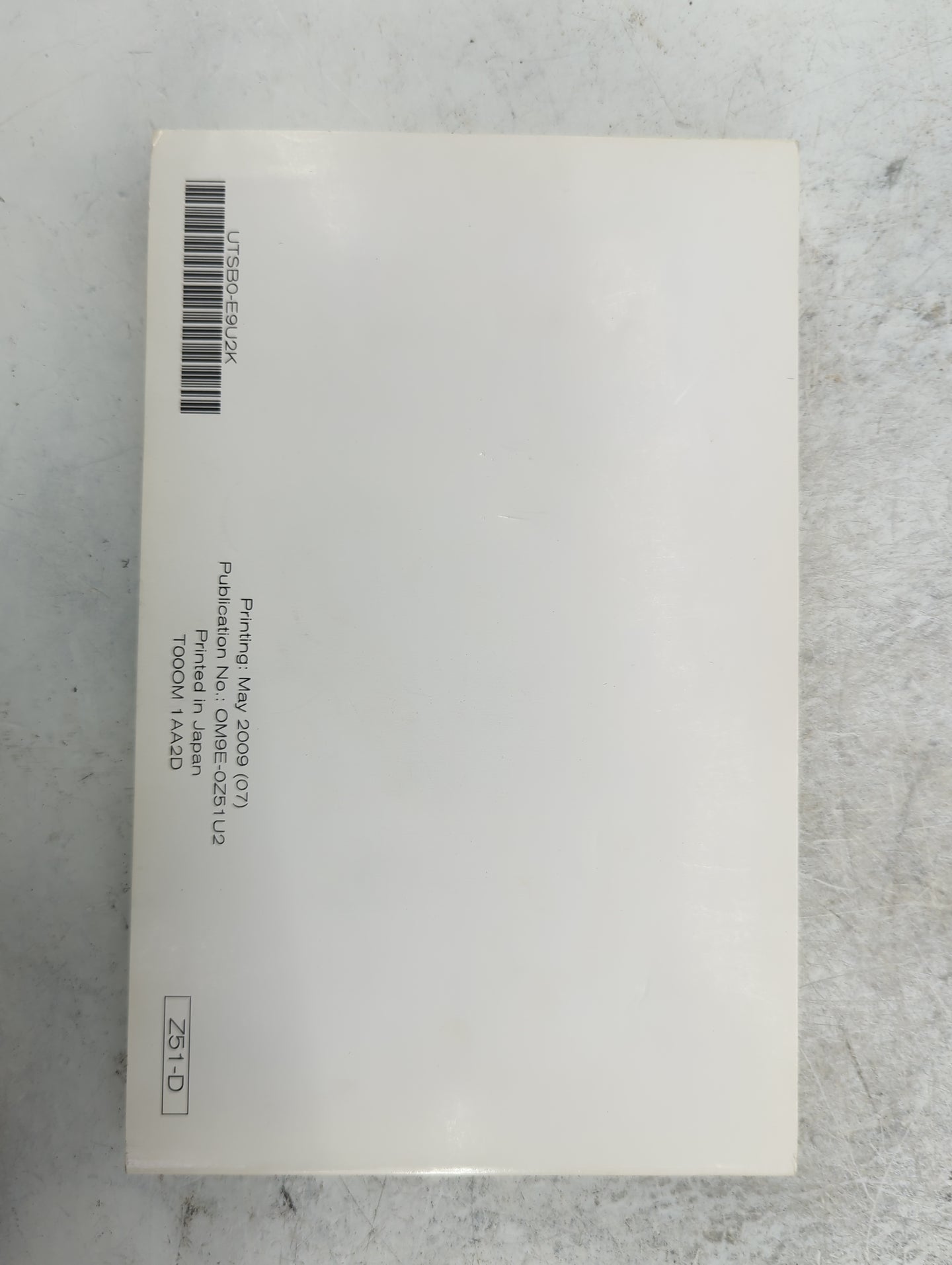 2009 Nissan Murano Owners Manual Book Guide P/N:OM9E-0Z51U2 UTSB0-E9U2K OEM Used Auto Parts - Oemusedautoparts1.com