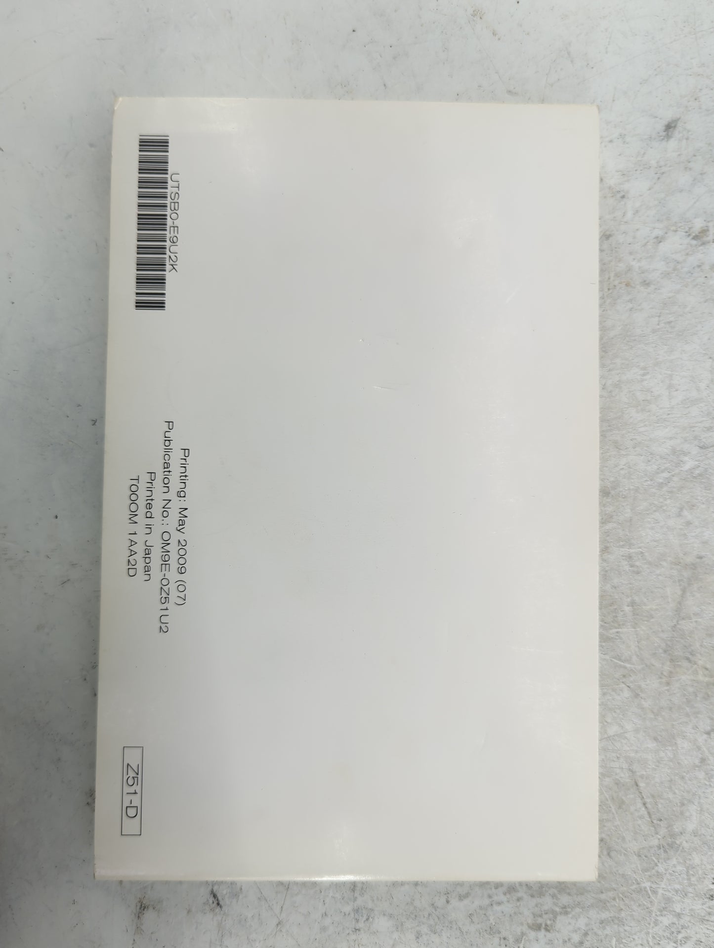 2009 Nissan Murano Owners Manual Book Guide P/N:OM9E-0Z51U2 UTSB0-E9U2K OEM Used Auto Parts - Oemusedautoparts1.com