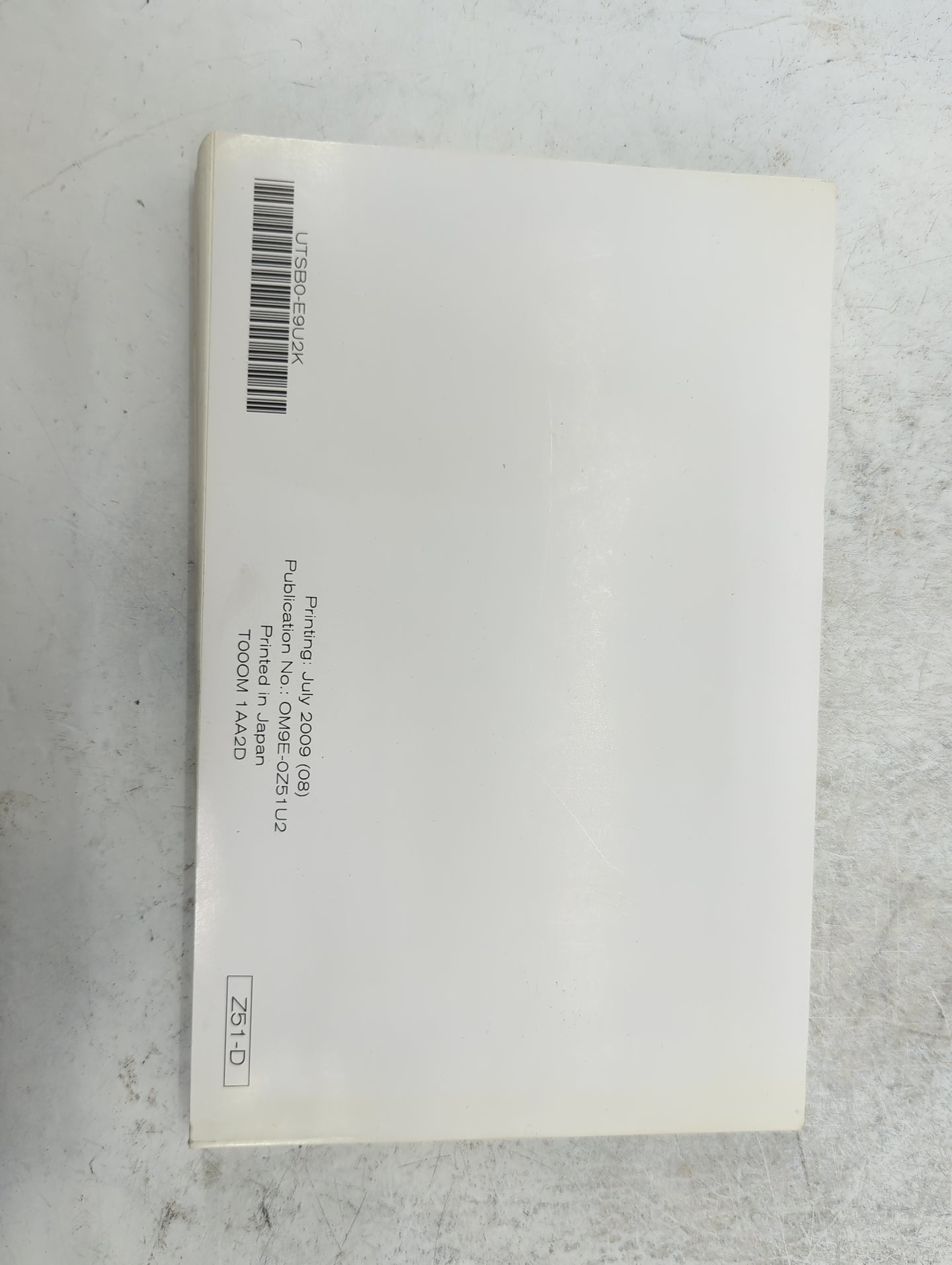2009 Nissan Murano Owners Manual Book Guide P/N:0M9E-0Z51U2 OEM Used Auto Parts - Oemusedautoparts1.com