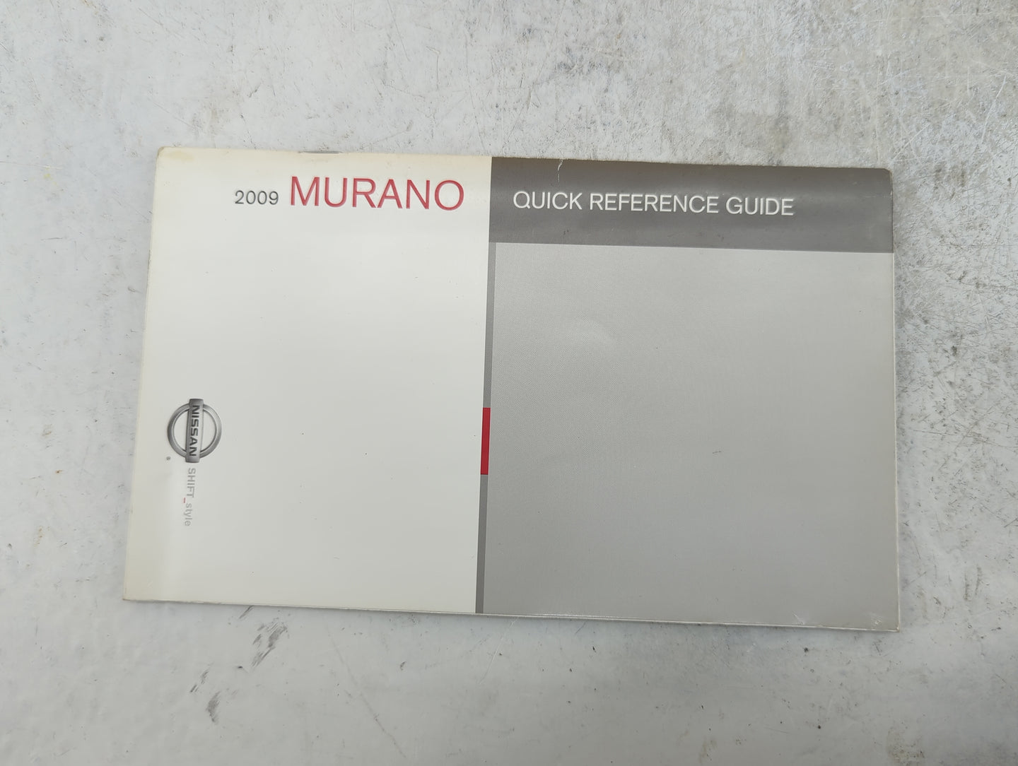 2009 Nissan Murano Owners Manual Book Guide P/N:0M9E-0Z51U0 UTSB0-F9U0K OEM Used Auto Parts - Oemusedautoparts1.com