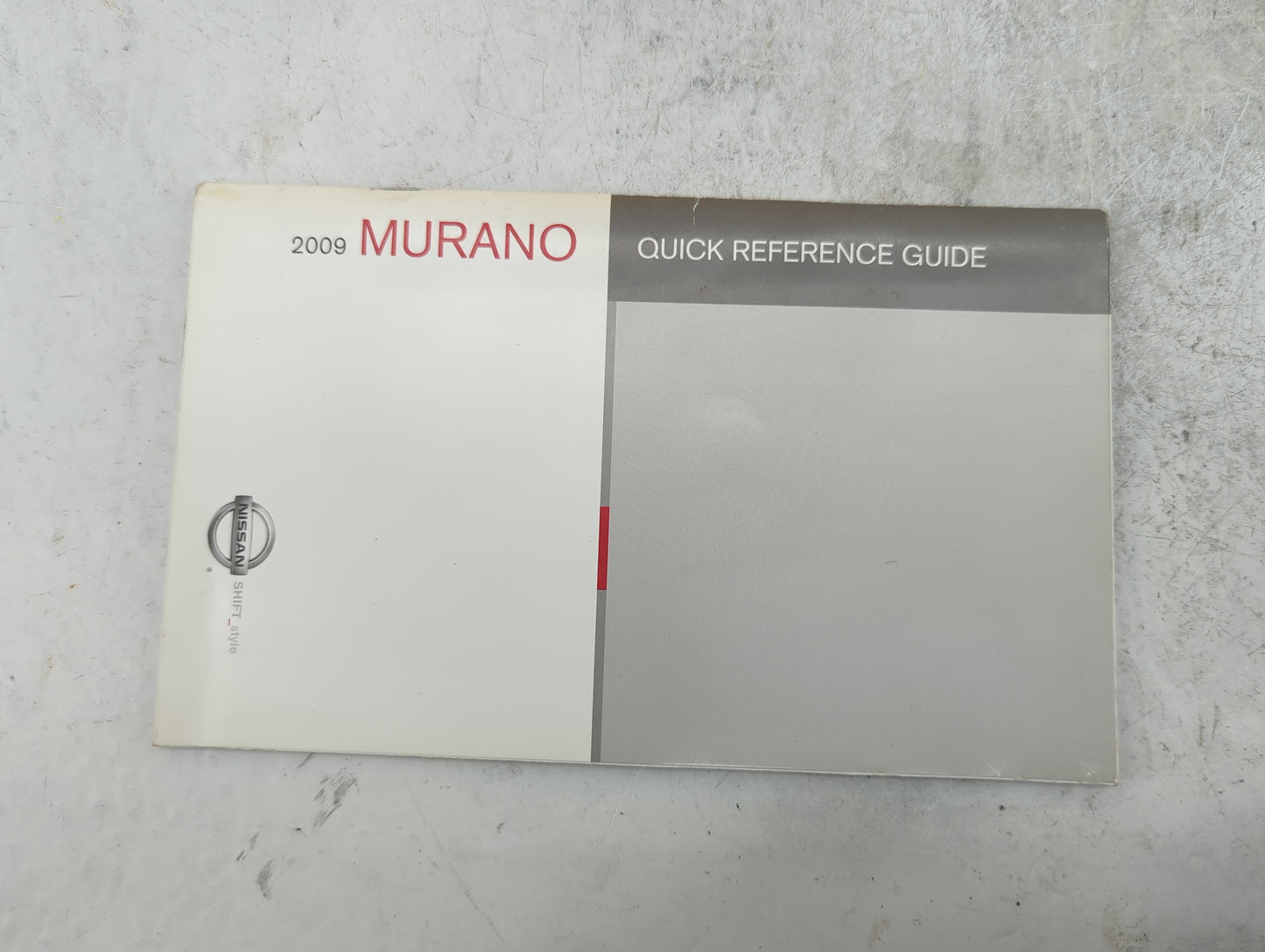 2009 Nissan Murano Owners Manual Book Guide P/N:0M9E-0Z51U0 UTSB0-F9U0K OEM Used Auto Parts - Oemusedautoparts1.com