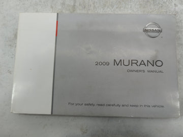 2009 Nissan Murano Owners Manual Book Guide P/N:OM9E-0Z51U0 T00OM1AA0J OEM Used Auto Parts - Oemusedautoparts1.com