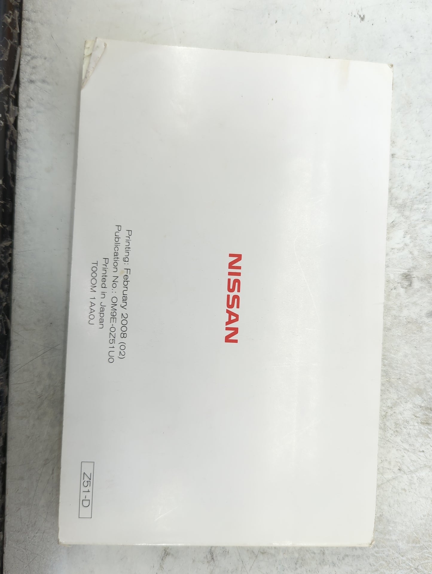 2009 Nissan Murano Owners Manual Book Guide P/N:OM9E-0Z51U0 T00OM1AA0J OEM Used Auto Parts - Oemusedautoparts1.com