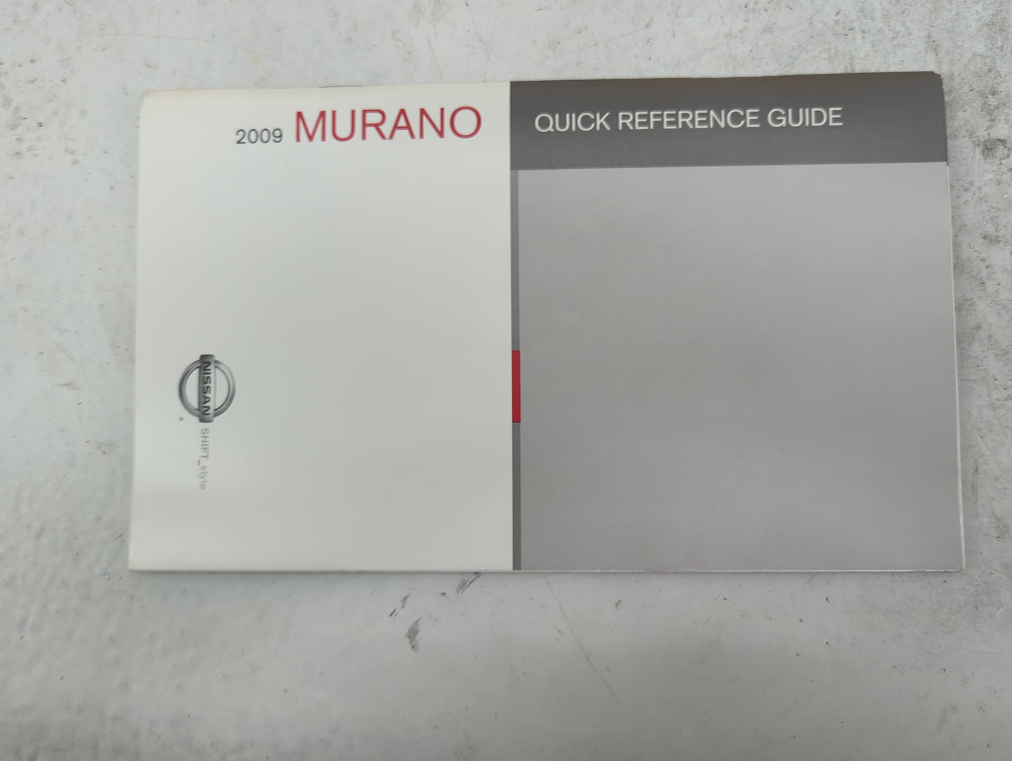 2009 Nissan Murano Owners Manual Book Guide P/N:OM9E-0Z51U0 T00OM1AA0J OEM Used Auto Parts - Oemusedautoparts1.com