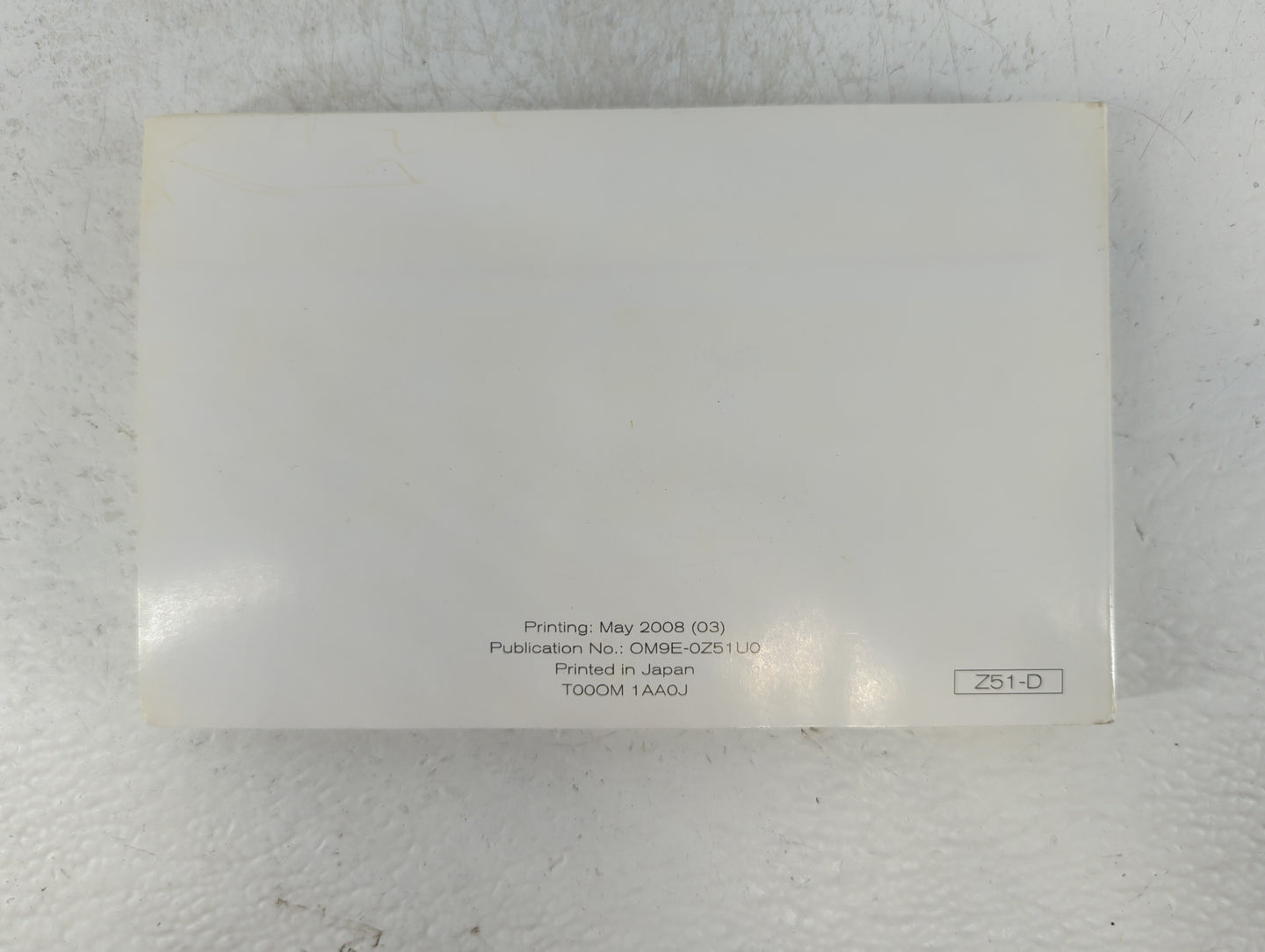 2009 Nissan Murano Owners Manual Book Guide P/N:T00OM 1AAOJ OEM Used Auto Parts - Oemusedautoparts1.com