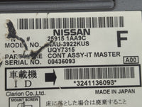 2009-2010 Nissan Murano Radio AM FM Cd Player Receiver Replacement P/N:25915 1AA9C Fits Fits 2009 2010 OEM Used Auto Parts -