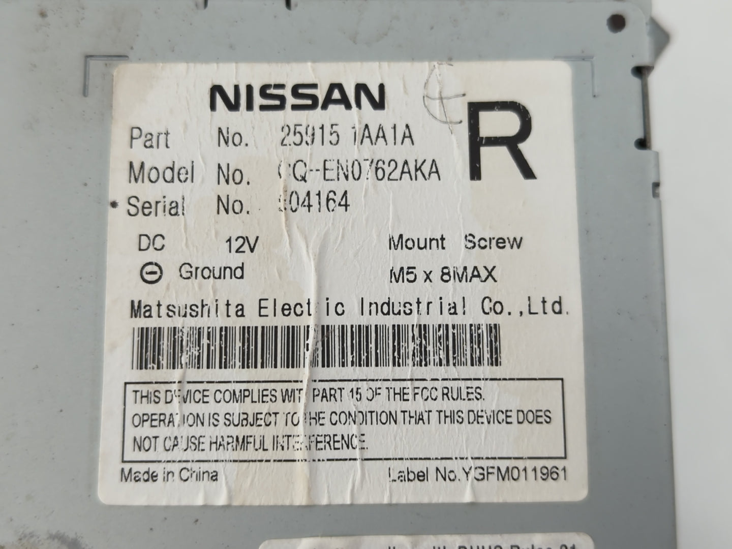 2009-2010 Nissan Murano Am Fm Cd Player Radio Receiver - Oemusedautoparts1.com