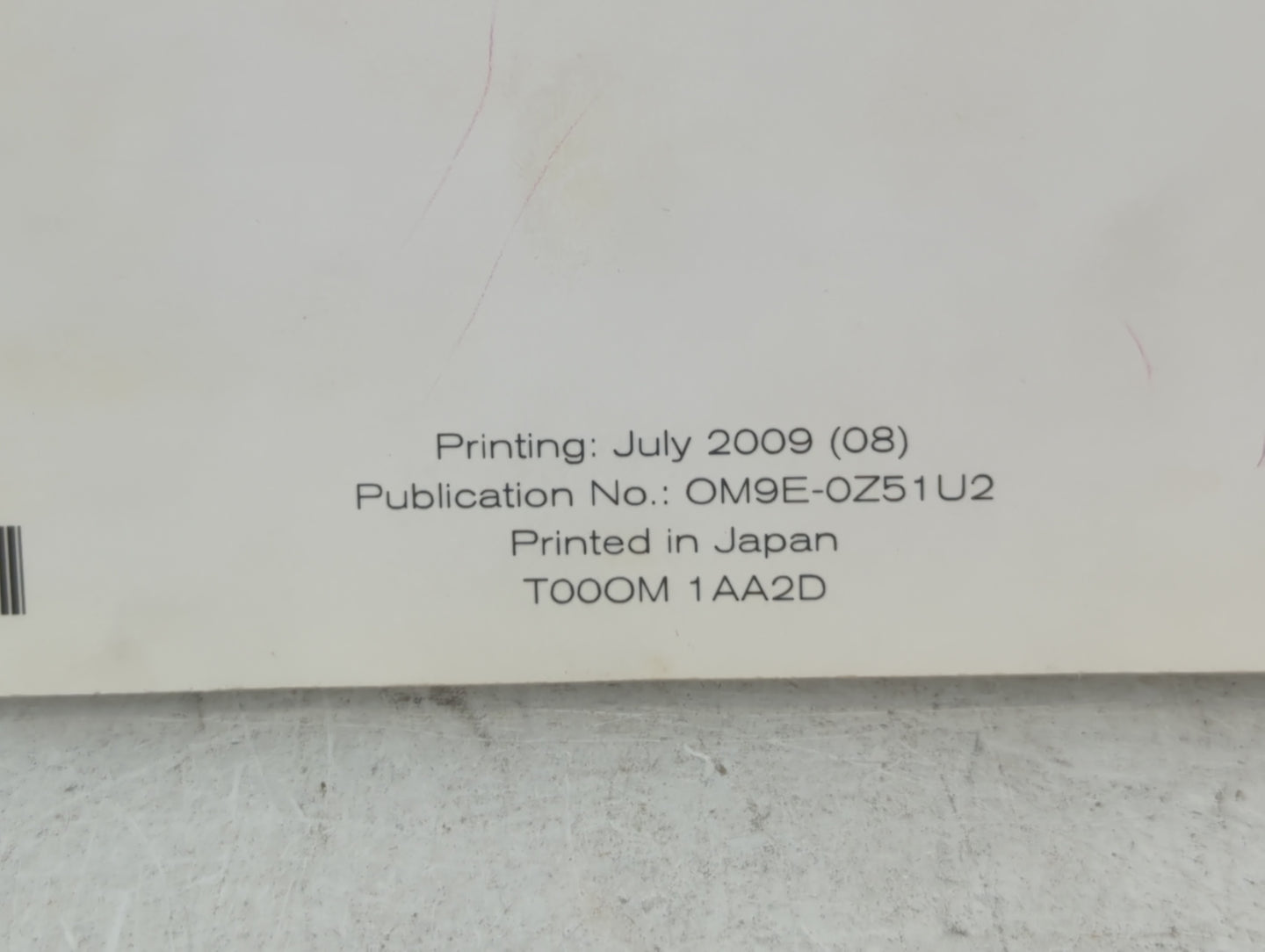 2009 Nissan Murano Owners Manual Book Guide P/N:OM9E-0Z51U2 OEM Used Auto Parts - Oemusedautoparts1.com