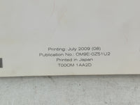 2009 Nissan Murano Owners Manual Book Guide P/N:OM9E-0Z51U2 OEM Used Auto Parts - Oemusedautoparts1.com