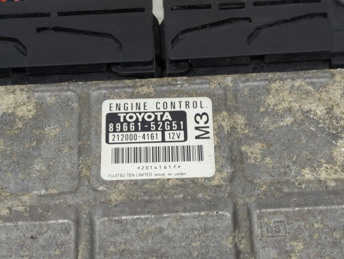 2009 Nissan Rogue PCM Engine Control Computer ECU ECM PCU OEM P/N:89661-52G51 212000-4161 Fits OEM Used Auto Parts - Oemused