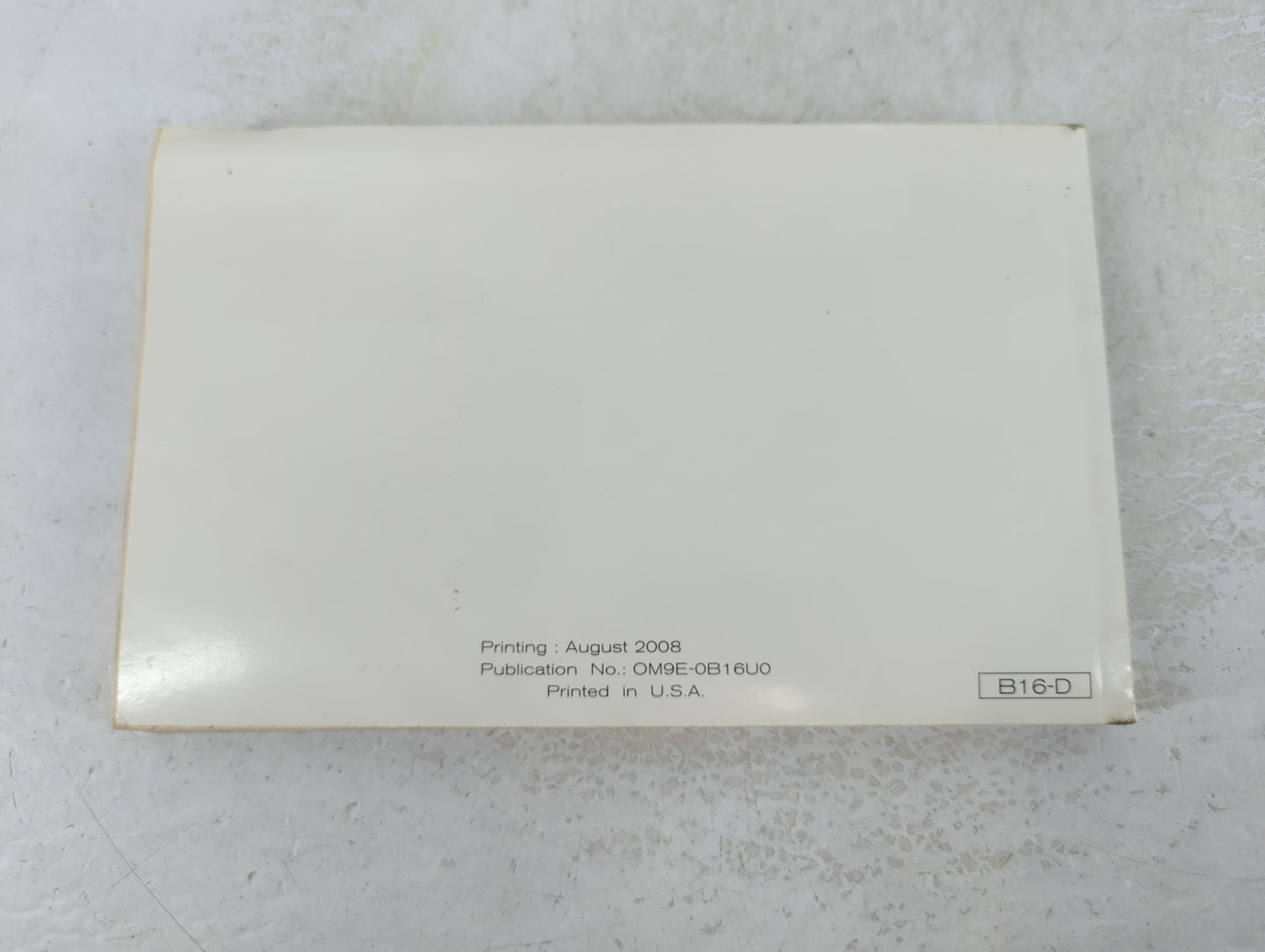 2009 Nissan Sentra Owners Manual Book Guide P/N:OM9E-0B16U0 OEM Used Auto Parts - Oemusedautoparts1.com