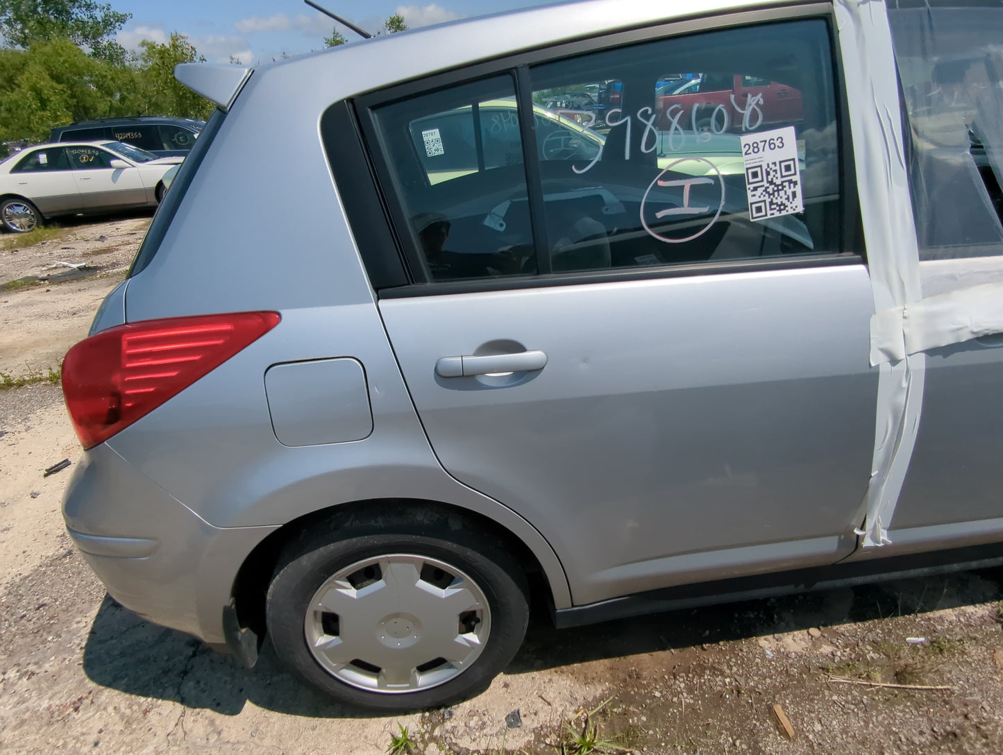 2007-2012 Nissan Versa Passenger Rear Door Window Oem - Oemusedautoparts1.com