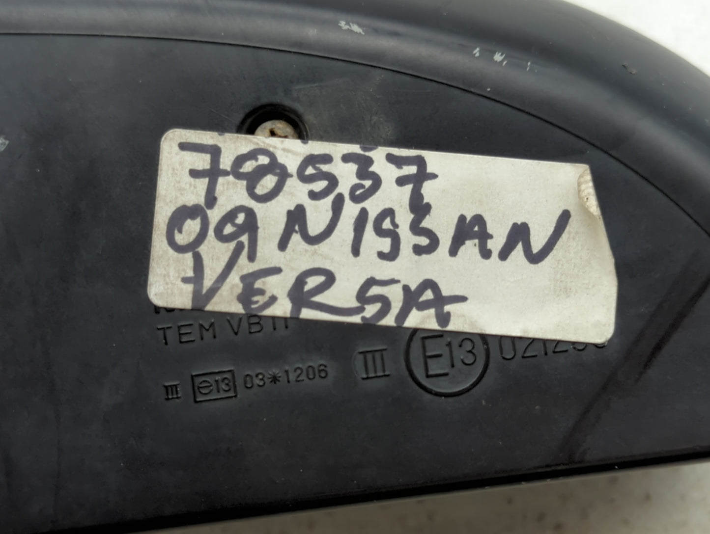 2008-2012 Nissan Versa Driver Side View Mirror - Left Door Mirror OEM Used - Oemusedautoparts1.com