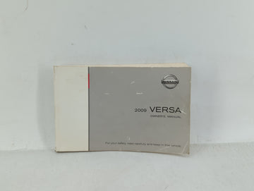 2009 Nissan Versa Owners Manual Book Guide OEM Used Auto Parts - Oemusedautoparts1.com