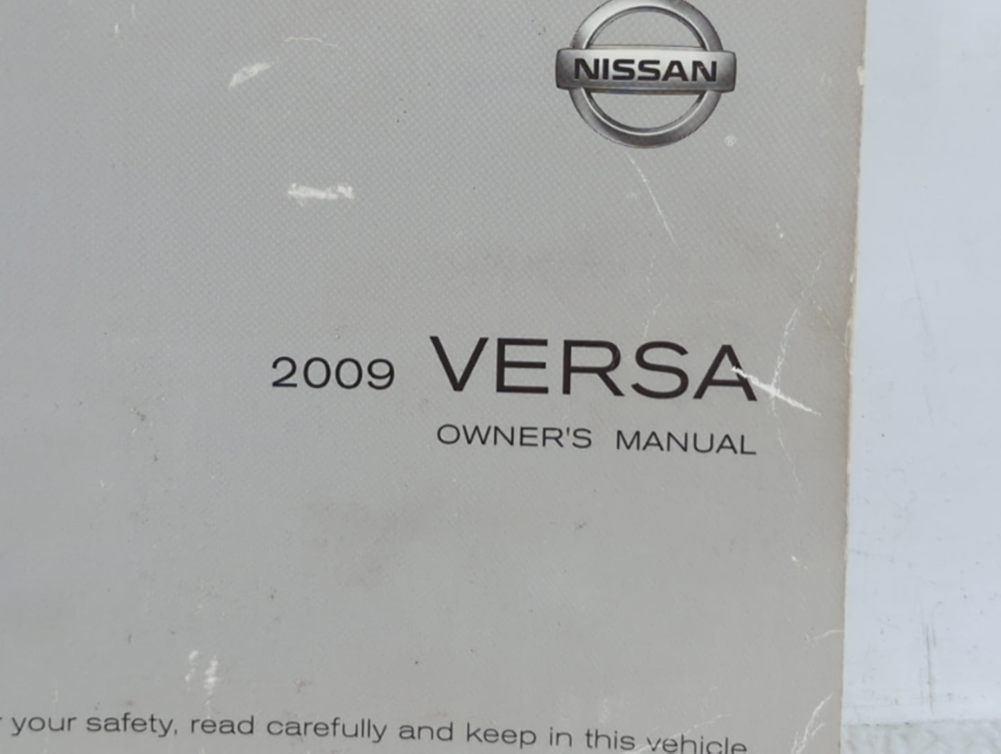 2009 Nissan Versa Owners Manual Book Guide OEM Used Auto Parts - Oemusedautoparts1.com