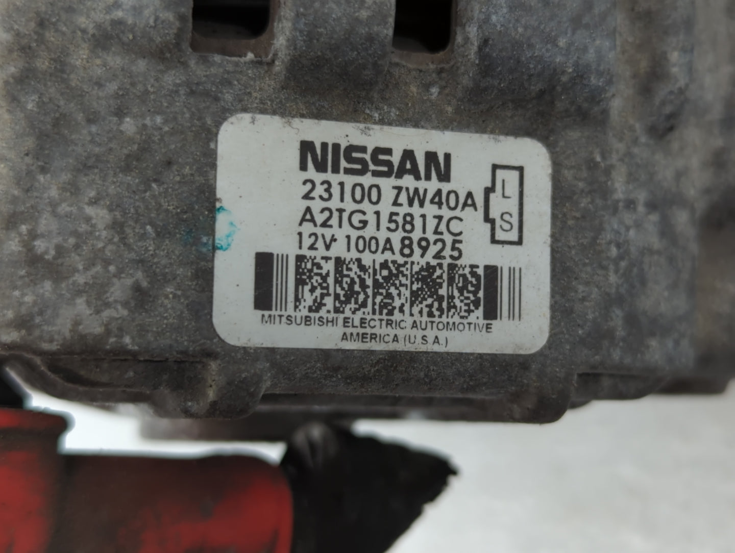 2009 Nissan Versa Alternator Replacement Generator Charging Assembly Engine OEM P/N:23100 ZW40A Fits OEM Used Auto Parts - O