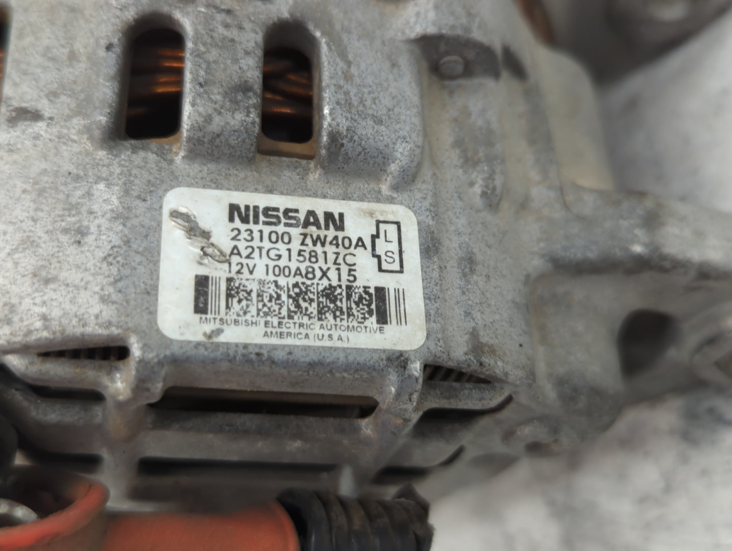 2009 Nissan Versa Alternator Replacement Generator Charging Assembly Engine OEM P/N:A2TG1581ZC 23100 ZW40A Fits OEM Used Aut