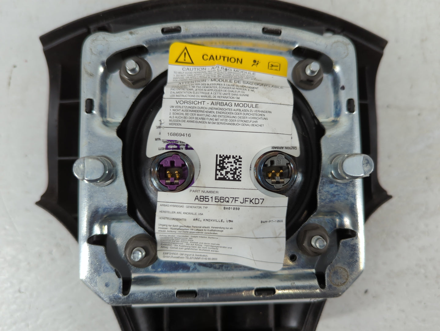 2007-2010 Pontiac G5 Air Bag Driver Left Steering Wheel Mounted Fits Fits 2007 2008 2009 2010 OEM Used Auto Parts - Oemuseda