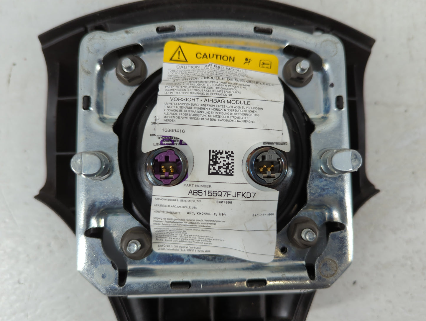 2007-2010 Pontiac G5 Air Bag Driver Left Steering Wheel Mounted Fits Fits 2007 2008 2009 2010 OEM Used Auto Parts - Oemuseda