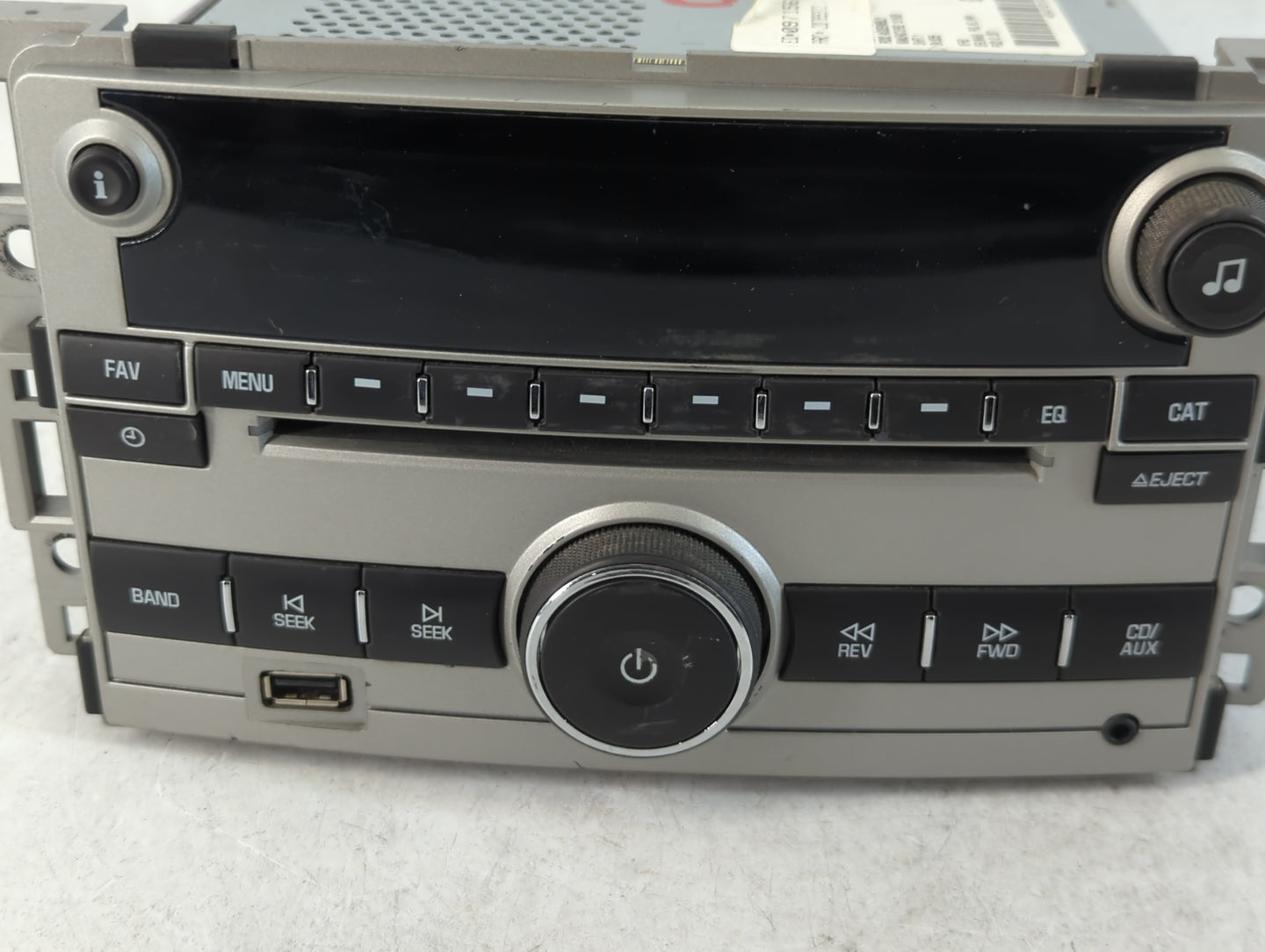 2009-2010 Pontiac G5 Radio AM FM Cd Player Receiver Replacement P/N:20789372 Fits Fits 2009 2010 OEM Used Auto Parts - Oemus