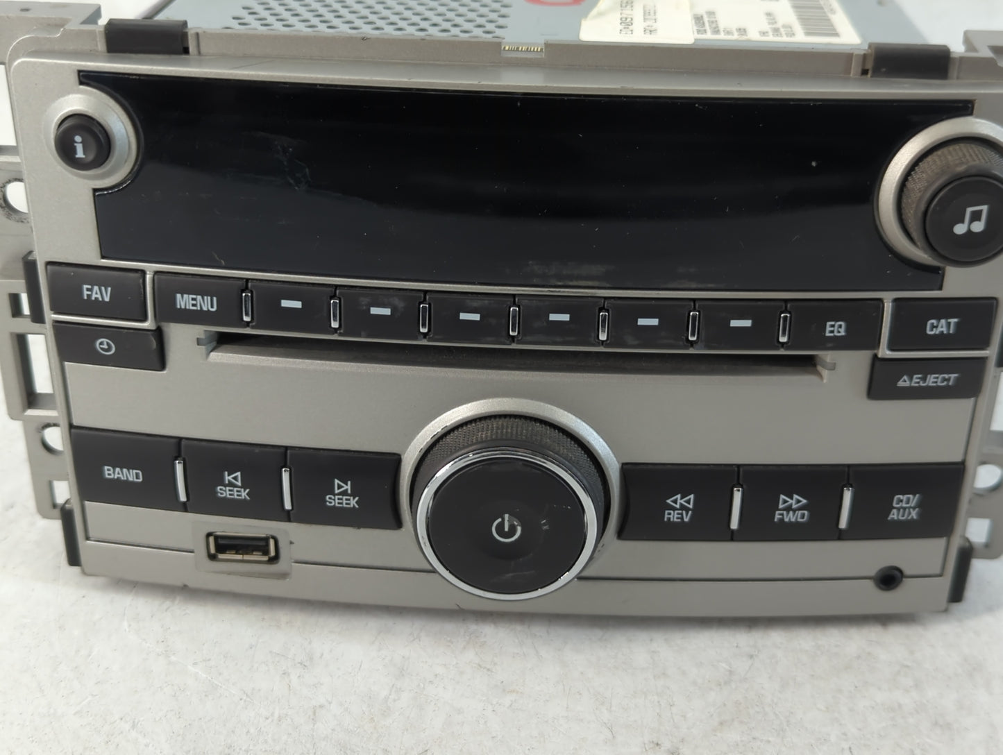 2009-2010 Pontiac G5 Radio AM FM Cd Player Receiver Replacement P/N:20789372 Fits Fits 2009 2010 OEM Used Auto Parts - Oemus