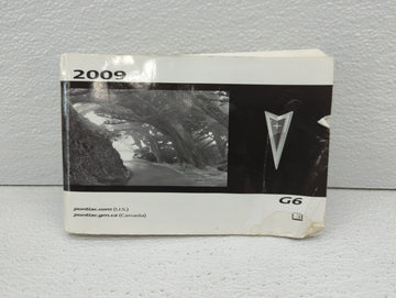2009 Pontiac G6 Owners Manual Book Guide OEM Used Auto Parts - Oemusedautoparts1.com