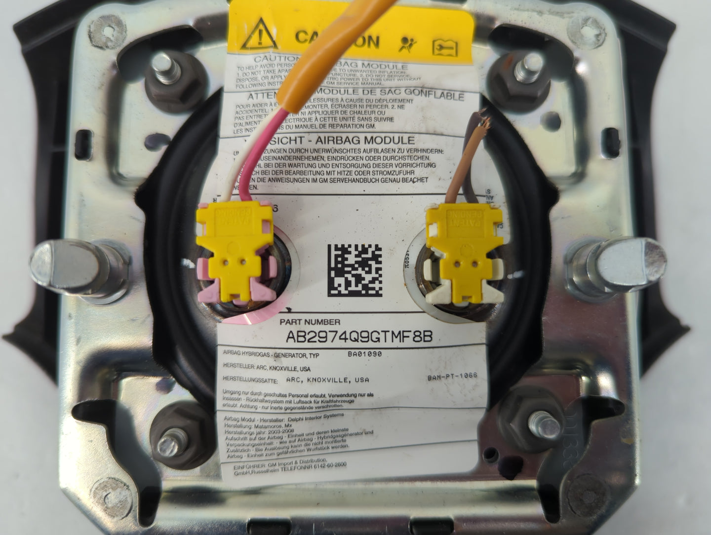 2006-2010 Pontiac G6 Air Bag Driver Left Steering Wheel Mounted P/N:AB2974Q9GTMF8B Fits Fits 2006 2007 2008 2009 2010 OEM Us