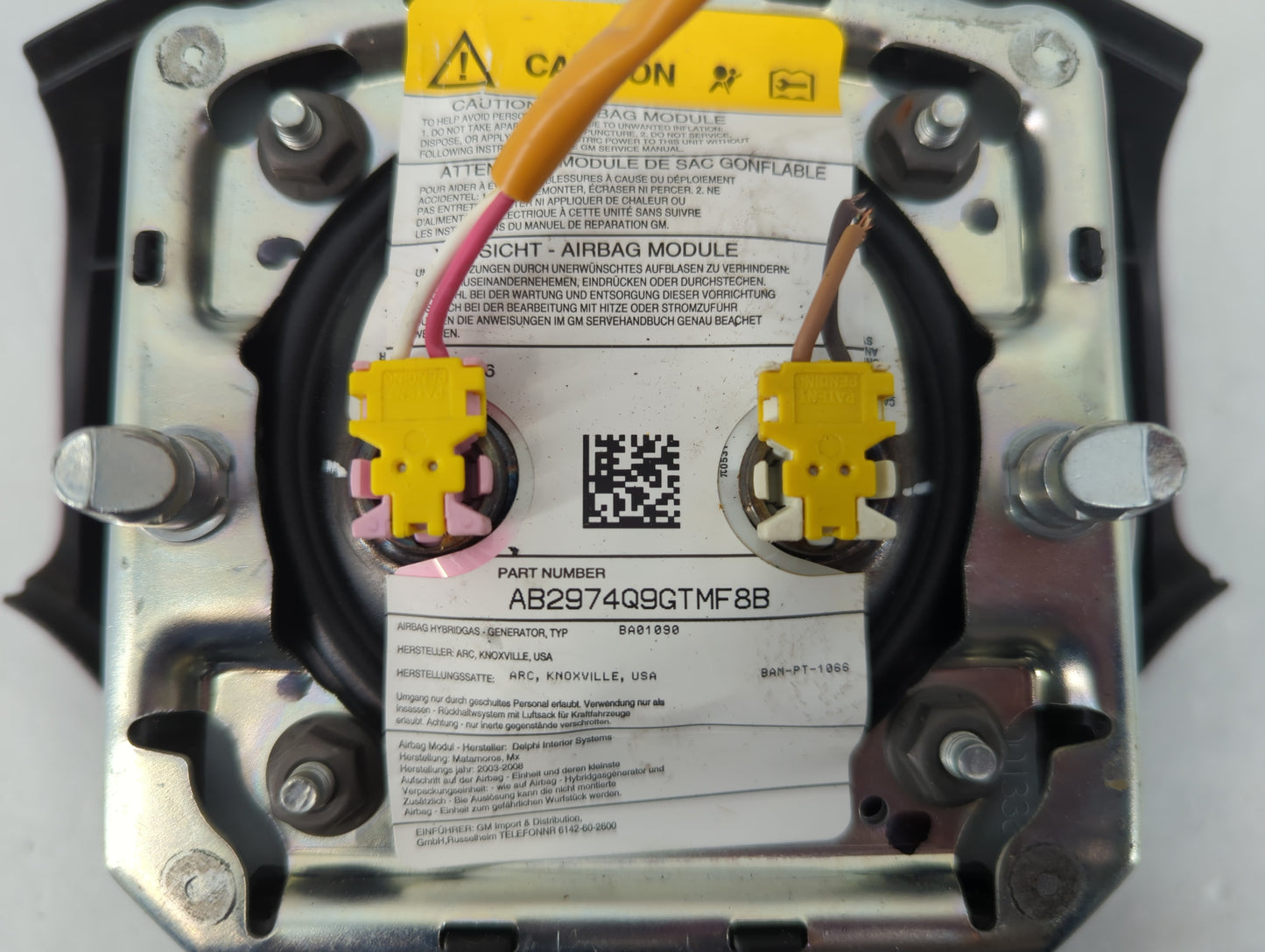 2006-2010 Pontiac G6 Air Bag Driver Left Steering Wheel Mounted P/N:AB2974Q9GTMF8B Fits Fits 2006 2007 2008 2009 2010 OEM Us