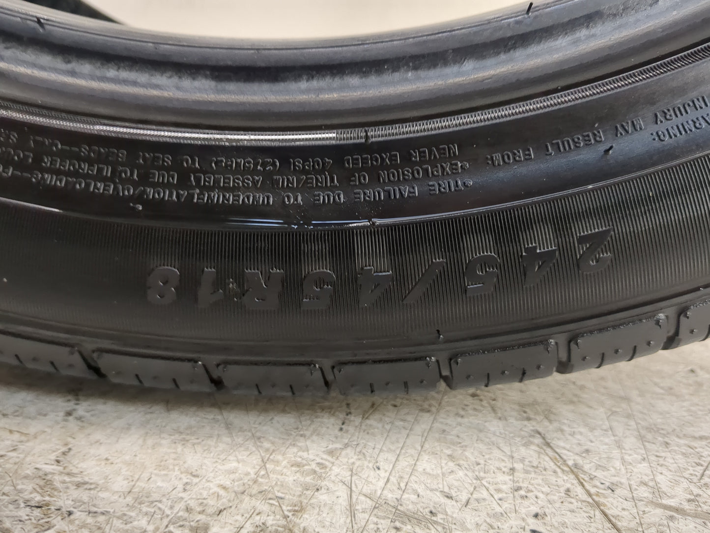 Used Tire 245/45R18 IRONHEAD REFLEX IHO1 100W - Tread Depth 11/32 - Oemusedautoparts1.com