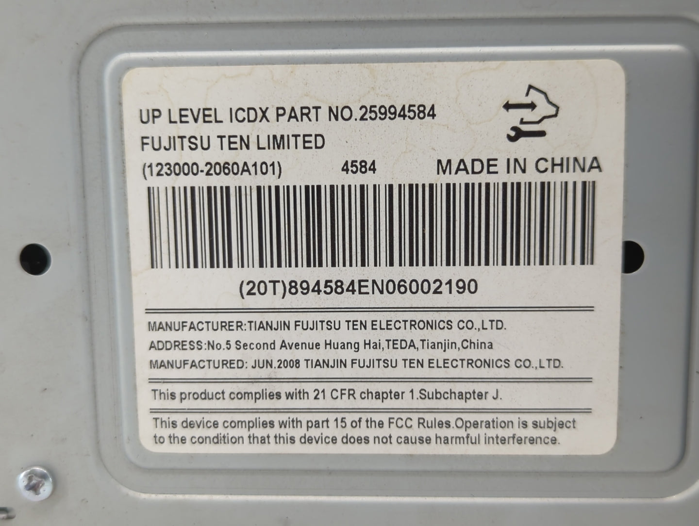 2009-2009 Pontiac Torrent Am Fm Cd Player Radio Receiver - Oemusedautoparts1.com