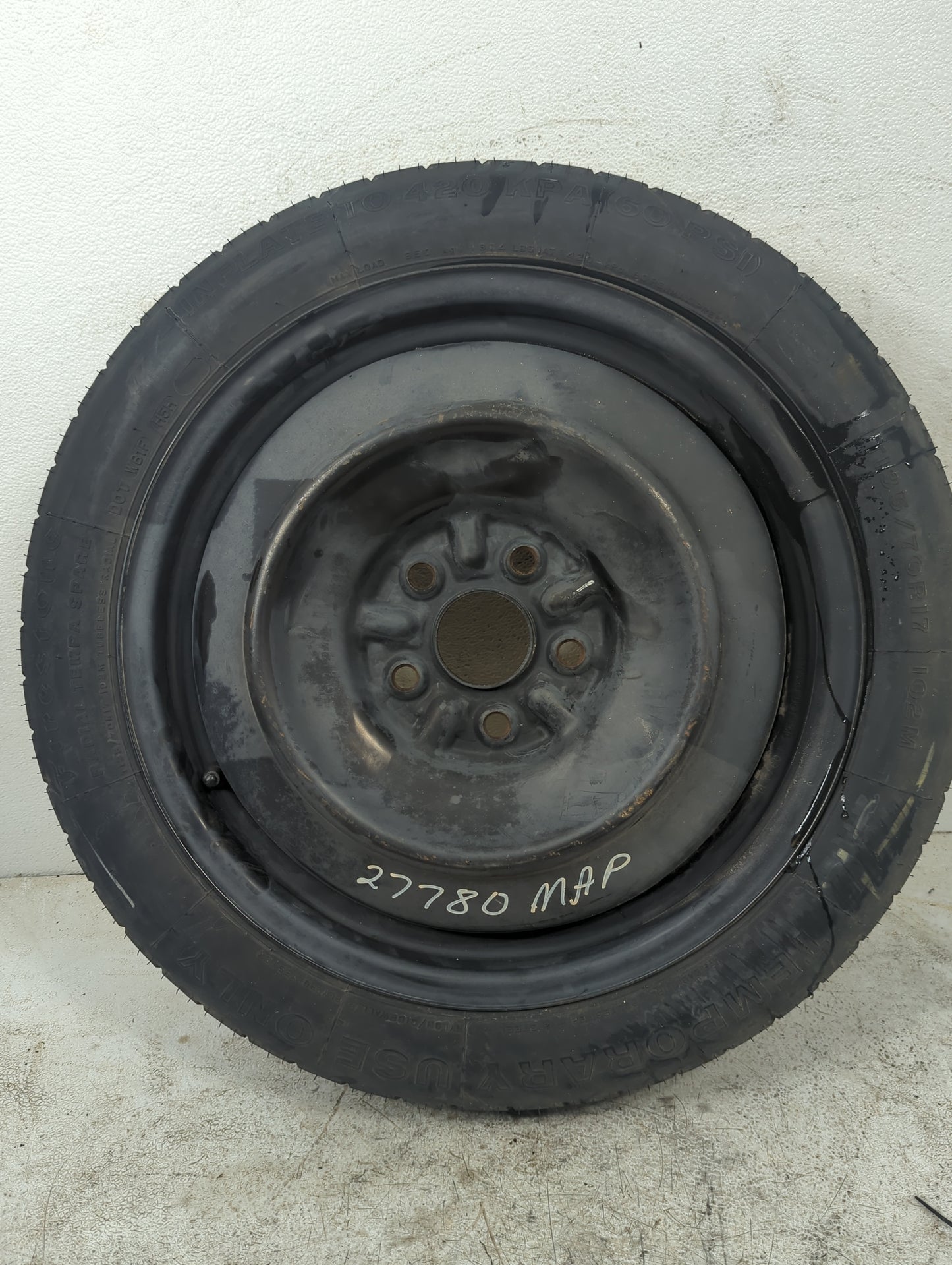2009-2010 Pontiac Vibe Spare Donut Tire Wheel Rim Oem - Oemusedautoparts1.com