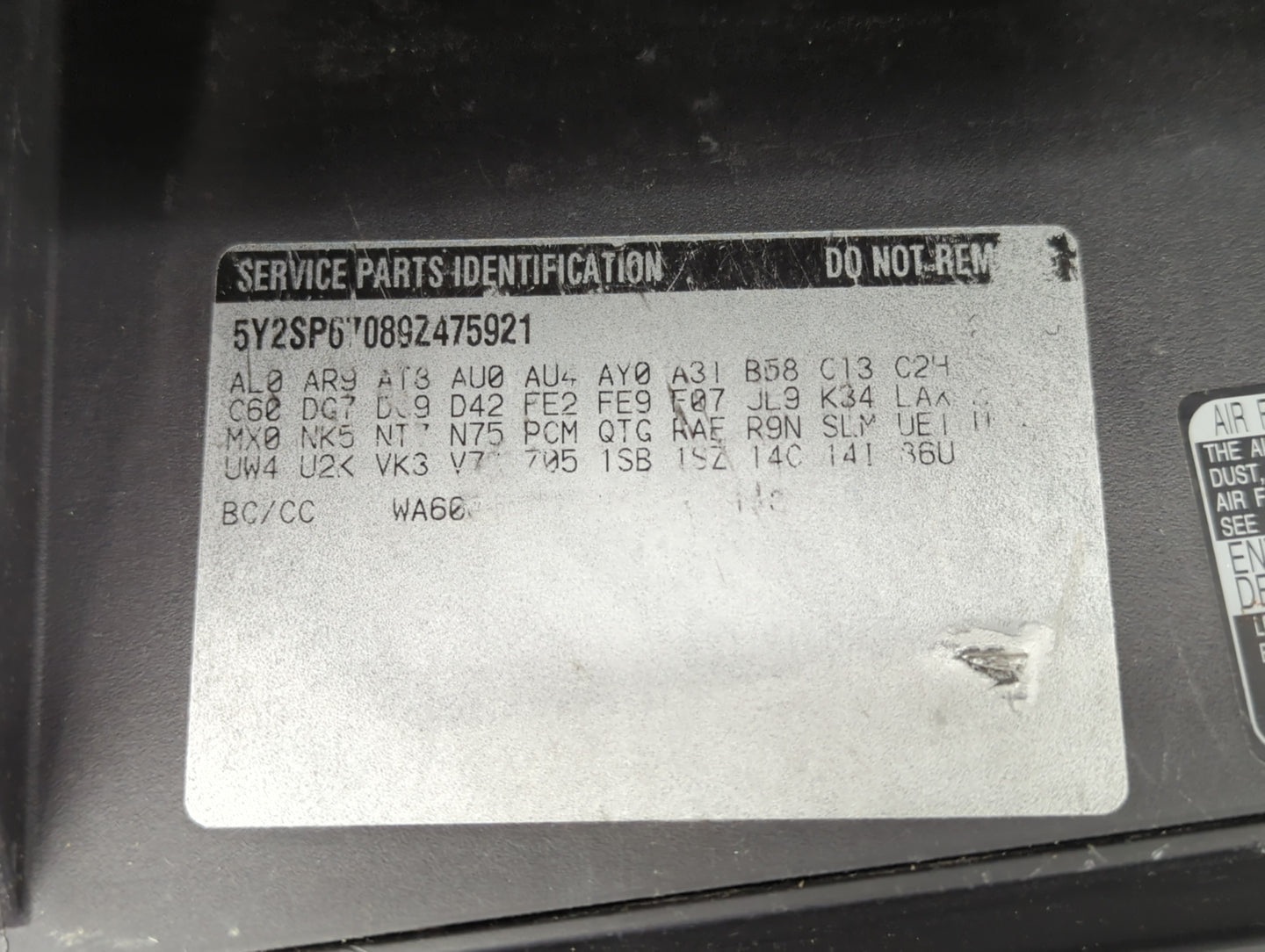 2009 Pontiac Vibe Passenger Glove Box Door Storage Compartment - Oemusedautoparts1.com