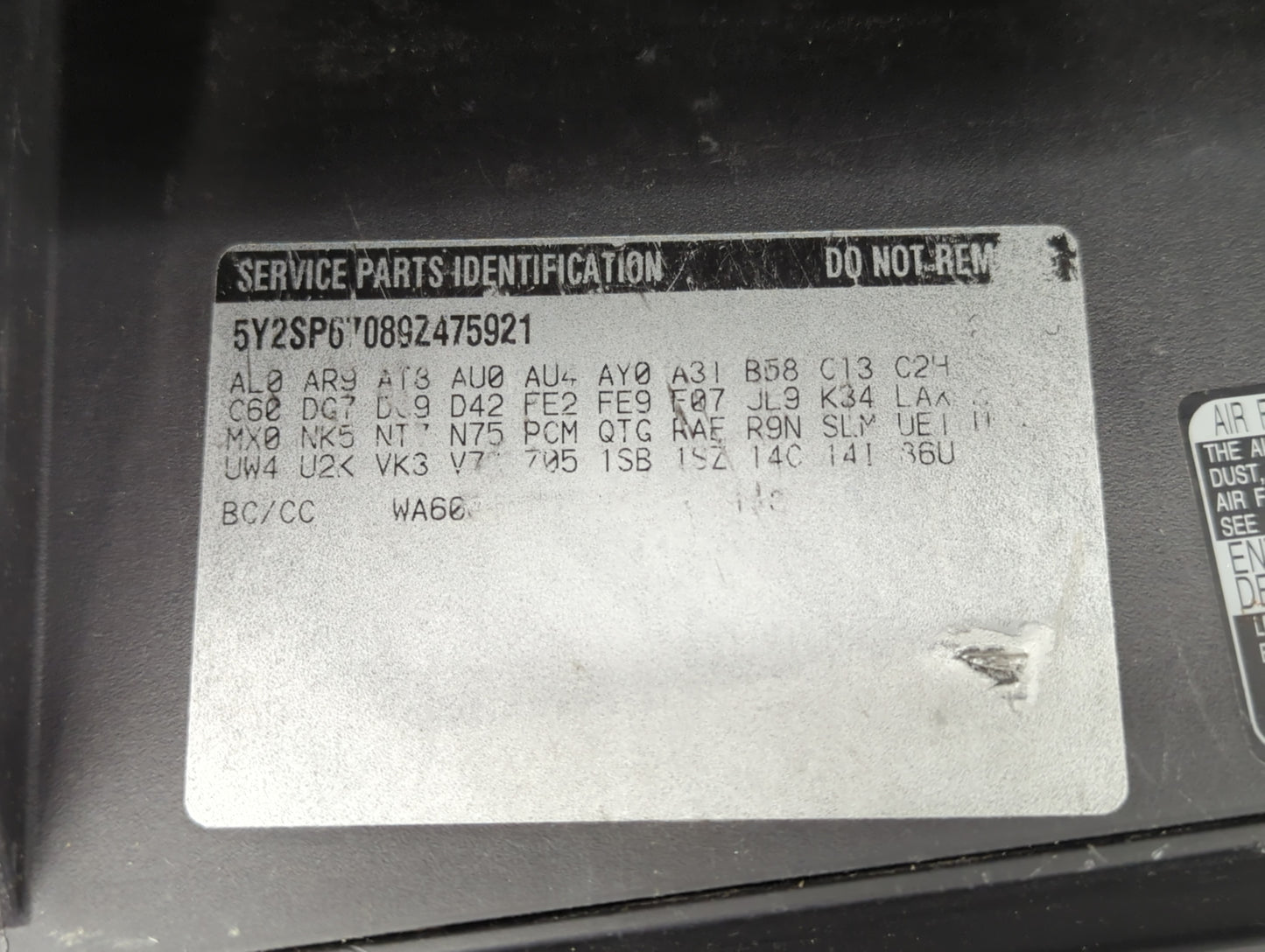 2009 Pontiac Vibe Passenger Glove Box Door Storage Compartment - Oemusedautoparts1.com