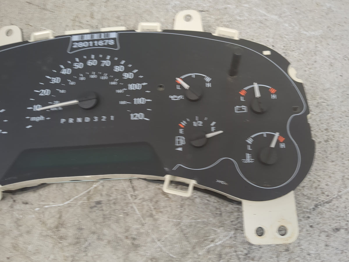 2009 Saab 9-7x Instrument Cluster Speedometer Gauges P/N:28011678 28138012, 25937729, 50H8XHF0823203H6 Miles: Fits OEM Used 